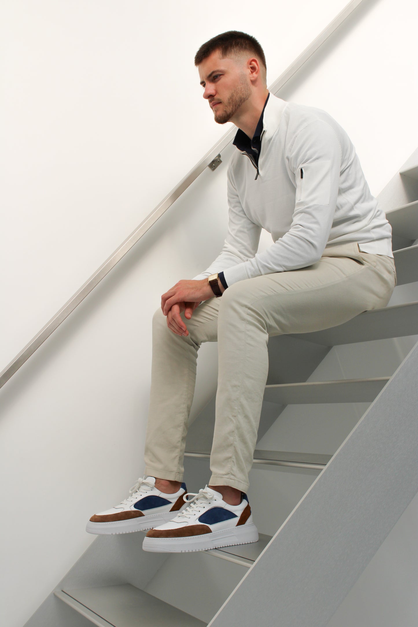 Ivory Suède Sneaker - Wit