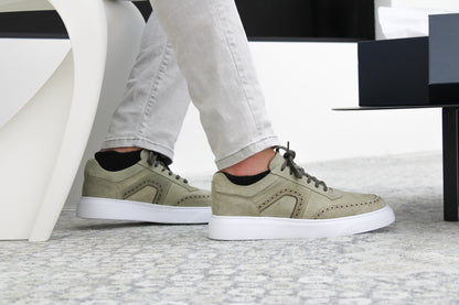 Olive Brogue Sneaker
