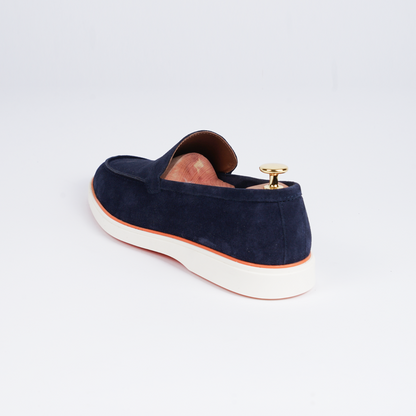 Heritage Suède Loafer Blauw – ideaal voor smart casual en zakelijke outfits.