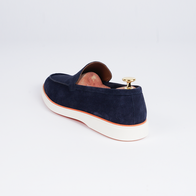 Heritage Suède Loafer Blauw – ideaal voor smart casual en zakelijke outfits.