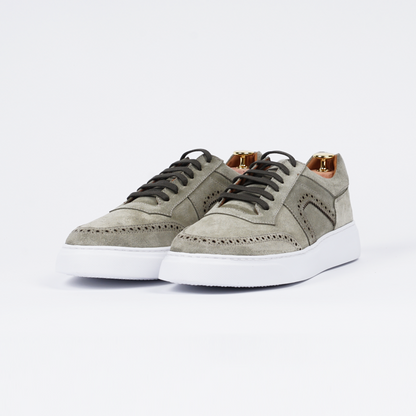 Olive Brogue Sneaker