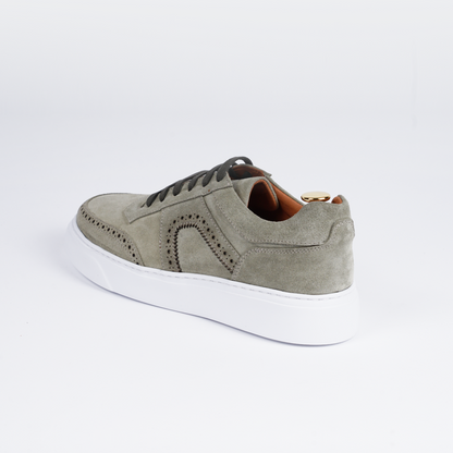 Olive Brogue Sneaker