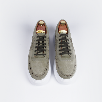 Olive Brogue Sneaker