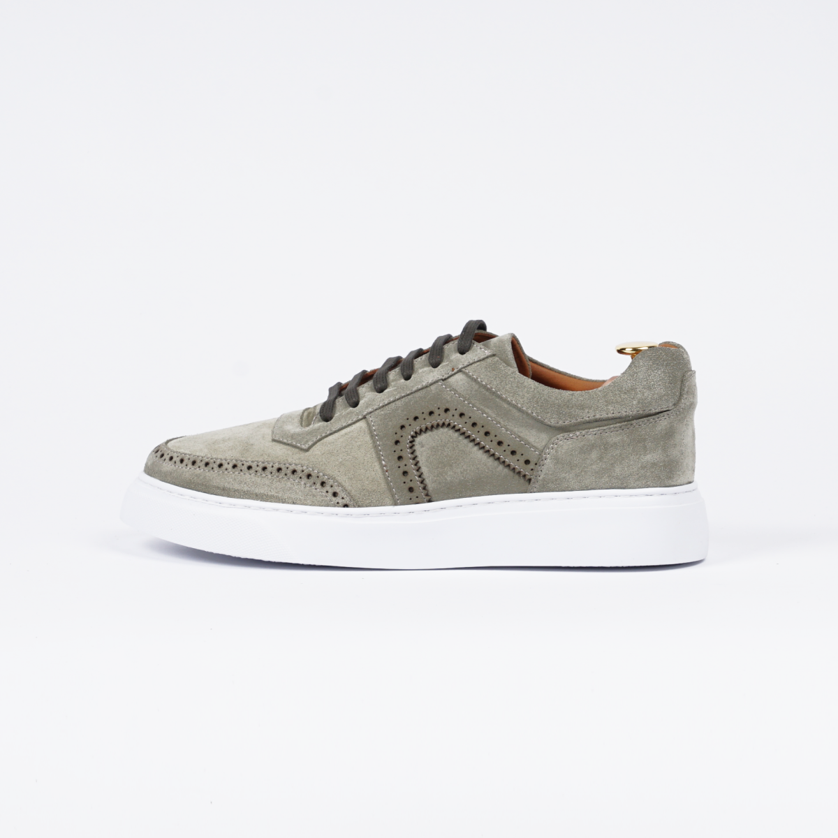 Olive Brogue Sneaker